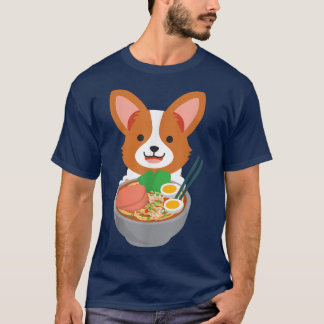 Cool Ramen Tshirt Kawaii Anime Corgi Otaku Japanes