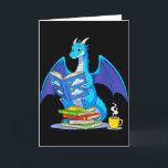 Cool Reading Books Dragon Book Lover Bookworm Men  Card<br><div class="desc">Cool Reading Books Dragon Book Lover Bookworm Men Women Kids</div>