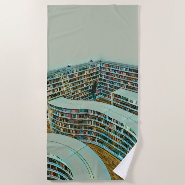 Cool reading lover gift beach towel (Front)