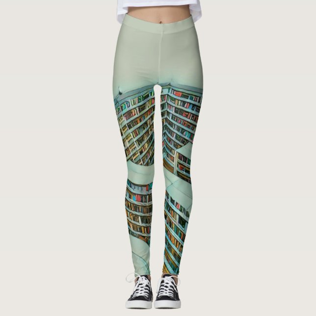 Cool reading lover gift leggings (Front)