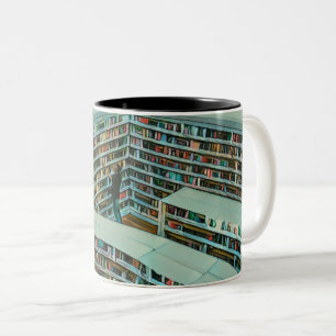 Cool reading lover gift Two-Tone coffee mug