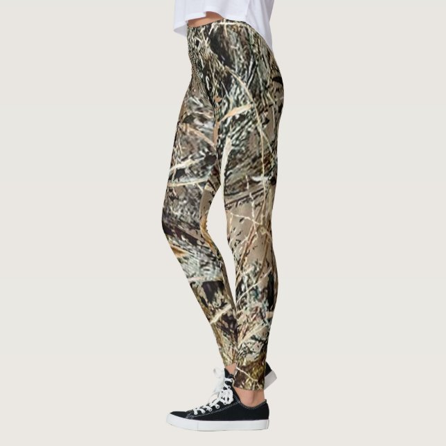 cool real camo camoflage blind hunting camping leggings (Left)