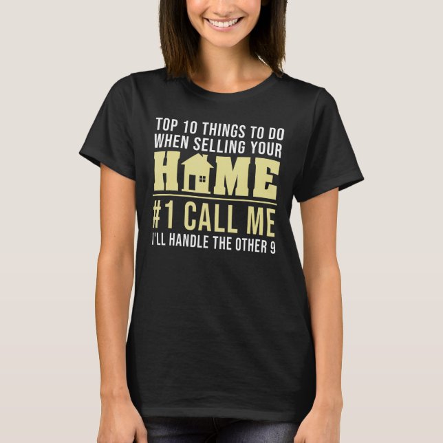 Cool Real Estate Agent Art Men Women Home Broker R T-Shirt (Front)