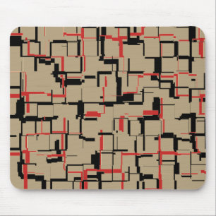 COOL Red and Black Patterns Mouse Mat