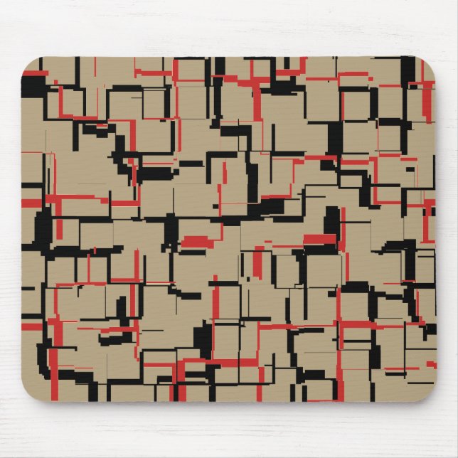 COOL Red and Black Patterns Mouse Mat (Front)
