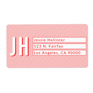 Cool Red and White Stripes Return Address Labels