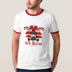 Cool red baron plane t-shirt design