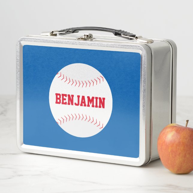 Cool Red Baseball Lunch Box (In Situ)