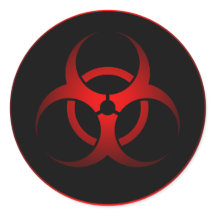 Cool Red & Black Chemical Biohazard Danger Symbol