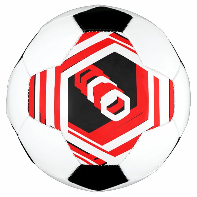 Cool Red Black White 4Darren Football (Front)