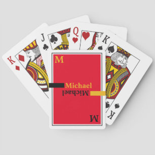 Cool Red Deck of Playing Cards with Name
