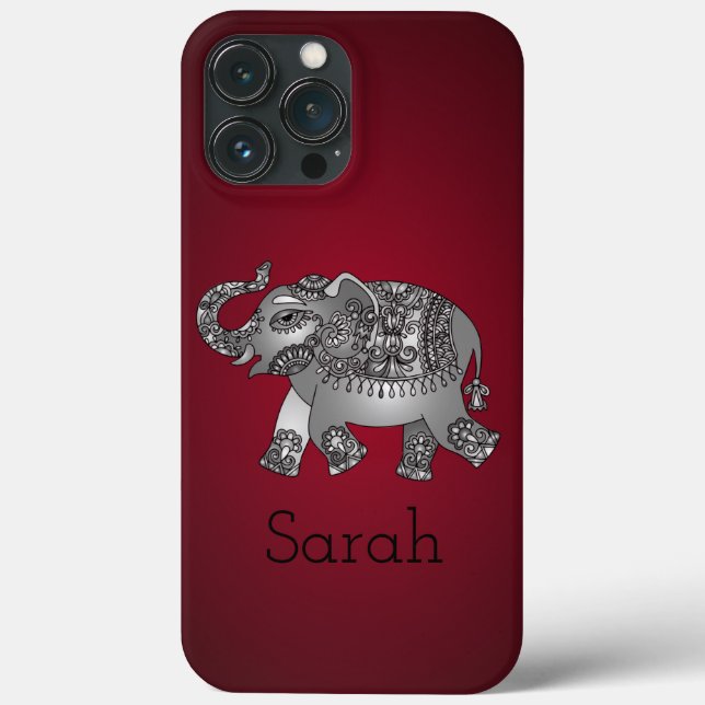 Cool Red Elephant Case-Mate iPhone Case (Back)