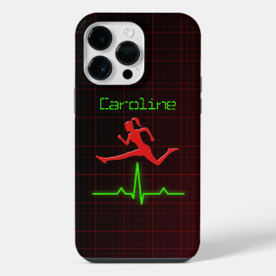 Cool Red Feminine Fitness Coach Personal Trainer iPhone 14 Pro Max Case