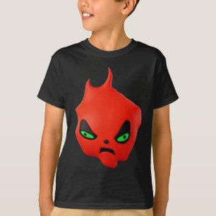 Cool Red Four Arms Alien Face Graphic T-Shirt