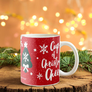 Cool red green best nana ever photo cheer script coffee mug