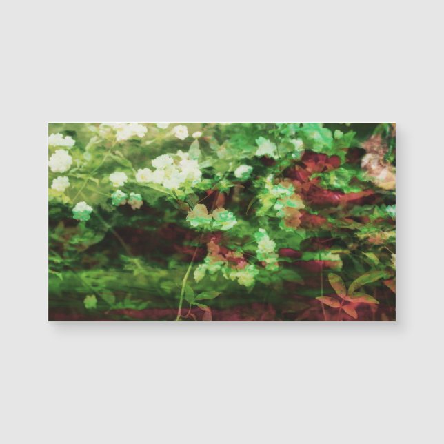 Cool red green flower art pattern. Nature concept (Front)