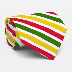 cool red green yellow stripe pattern tie