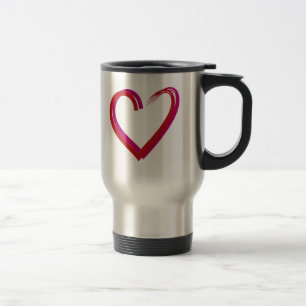 Cool Red Hearts Travel Mug