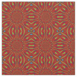 Cool Red Modern Floral Ethnic Textile Tribal Print Fabric