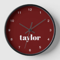Cool Red Modern Minimalist Trendy Personalised