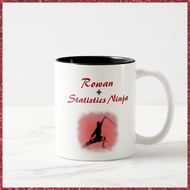 Cool Red Ninja Warrior Two-Tone Coffee Mug (Creator Uploaded)