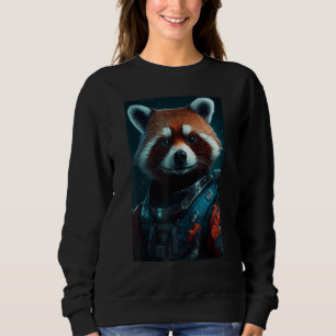 Cool Red Panda Astronaut Funny Graphic Animal Enth Sweatshirt