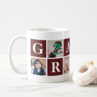 Cool Red Photo Collage Granny Mugs