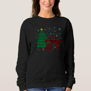 Cool Red Plaid Monster Truck Christmas Outfit Men Sweatshirt