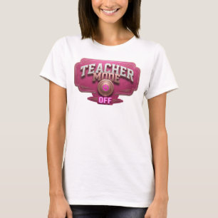 Cool Red TEACH MODE OFF Fashion Art T-Shirt