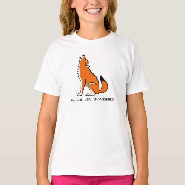 Cool  - Red WOLF- Animal lover - Womens T-Shirt (Front)