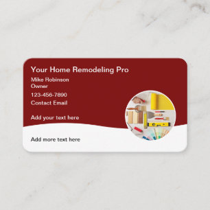 Cool Remodeling Construction Handyman Business Card