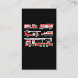 Cool Rescue Fire Trucks Boys Girls Firefighter Business Card