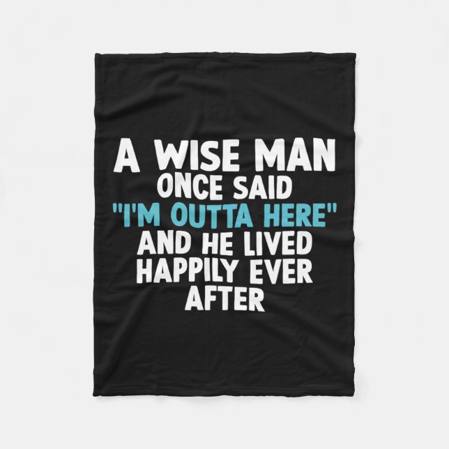 Cool Retirement Art For Men Father Grandpa Retiree Fleece Blanket (Front)