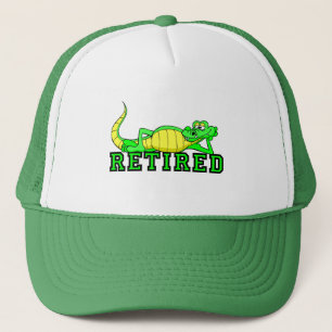 Cool retirement gator trucker hat