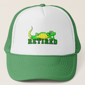 Cool retirement gator trucker hat