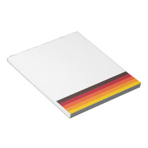 Cool Retro 70s Stripes Orange Yellow Red Notepad