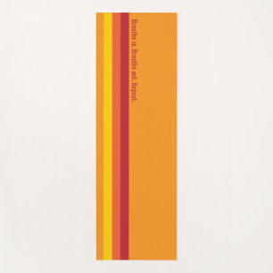 Cool Retro 70s Stripes Orange Yellow Red Yoga Mat