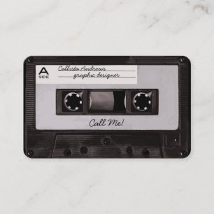 Cool Retro 80's Cassette Tape Mixtape Business Card