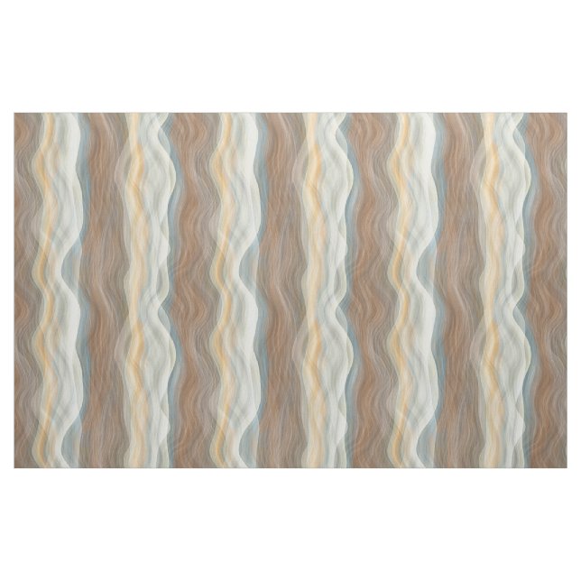 Cool Retro Abstract Artistic Waves Pattern Fabric (Fat Quarter)
