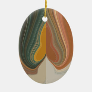 Cool Retro Abstract Graphic colourful Matata stran Ceramic Tree Decoration