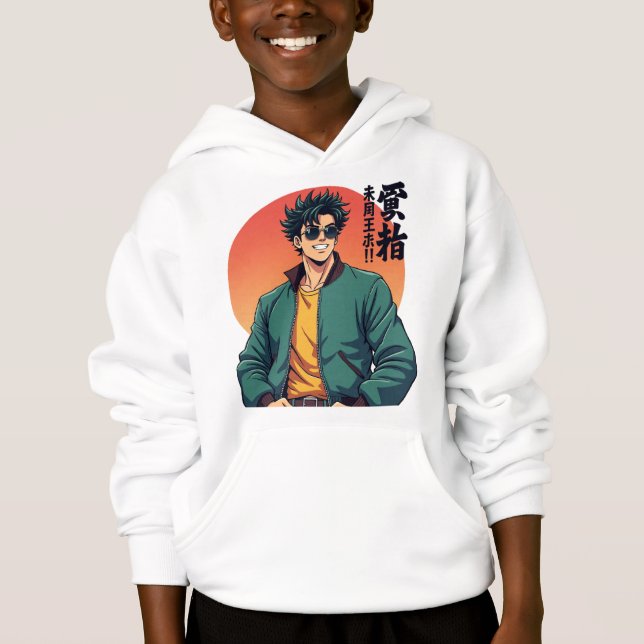 Cool Retro Anime Guy – Stylish 80s Aesthetic (Front)
