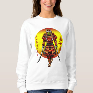 Cool Retro Armored Samurai with 2 Katanas Sweatshirt