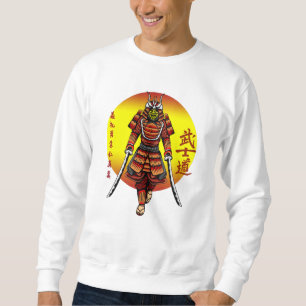 Cool Retro Armored Samurai with 2 Katanas Sweatshirt