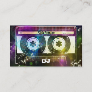 Cool Retro Audio Cassette DJ Professional Business Card