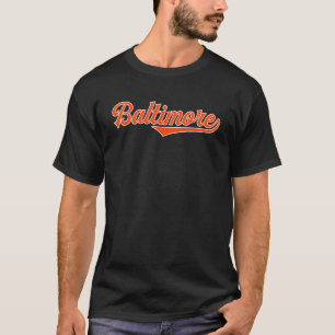 Cool Retro Baltimore 1970s Wordmark Script T-Shirt