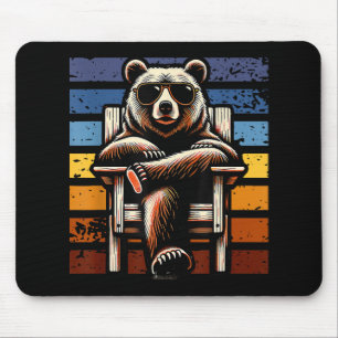 Cool Retro Bear in Sunglasses 70s 80s 90s Novelty Mouse Mat