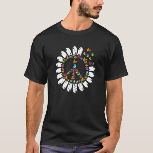 Cool Retro Butterfly Peace Love 60's Hippie Inspir T-Shirt