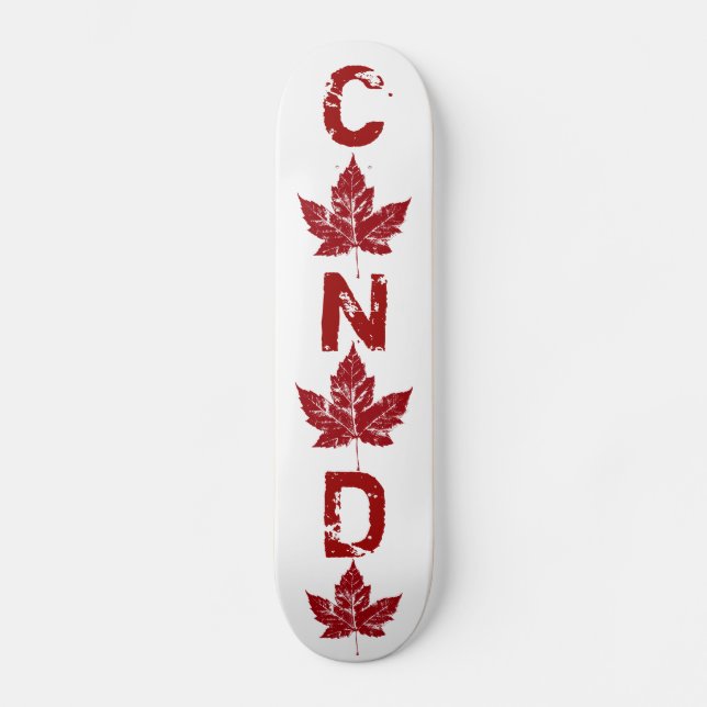 Cool Retro Canada Skateboard Vintage Maple Leaf (Front)