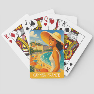 Cool Retro Cannes French Riviera  Playing Cards