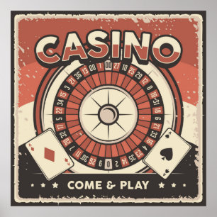 cool retro Casino lovers Poster
